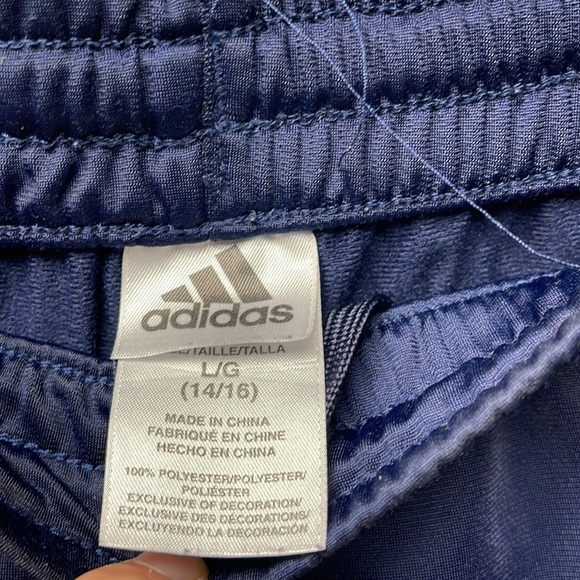 Boys Navy Adidas Pants | Size Large (14/16) - Picture 3 of 4